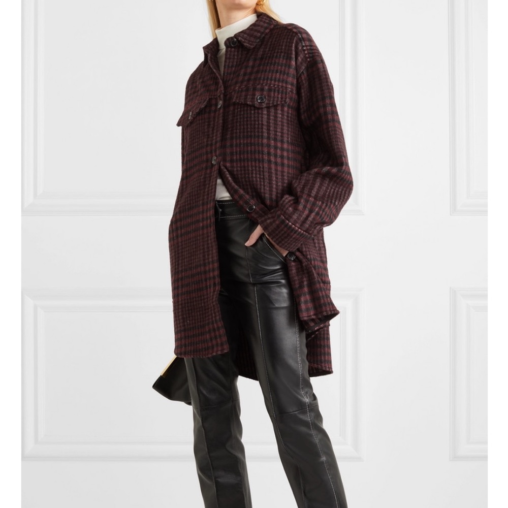 Munthe hero oversized checked flannel jacket